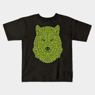 WOLF HEAD LINE ART Kids T-Shirt